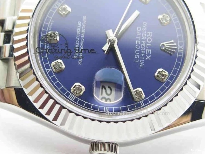 MiroTime 0201 TopPick DateJust II 41mm BP Maker Best Edition Blue Diamonds Dial On New Version Jubilee Bracelet A 3621